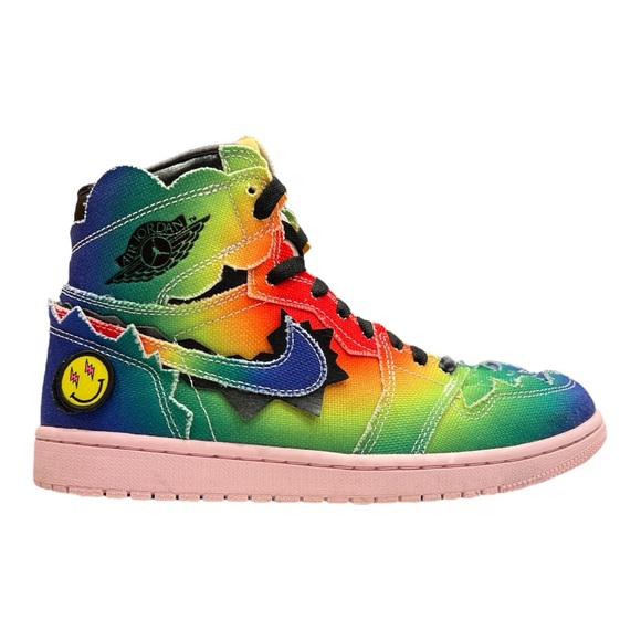 Jordan 1 High J Balvin Retro Goat Colorful Athletic Sneaker Shoes SZ 9 - Picture 1 of 16